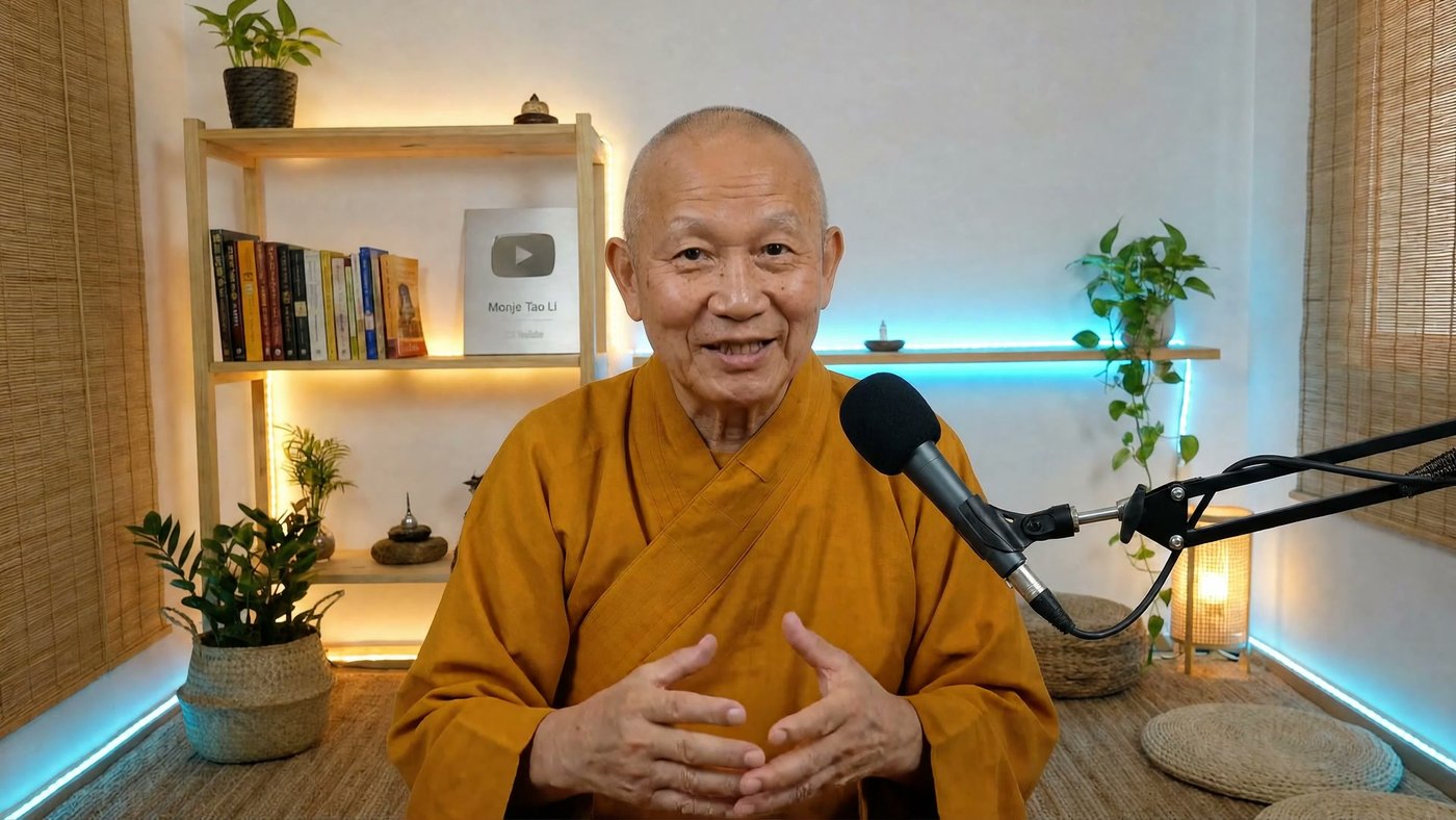 Monk Tao Li in his studio